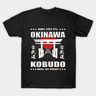 Cool Kobudo Martial Arts Design With Kanji T-Shirt